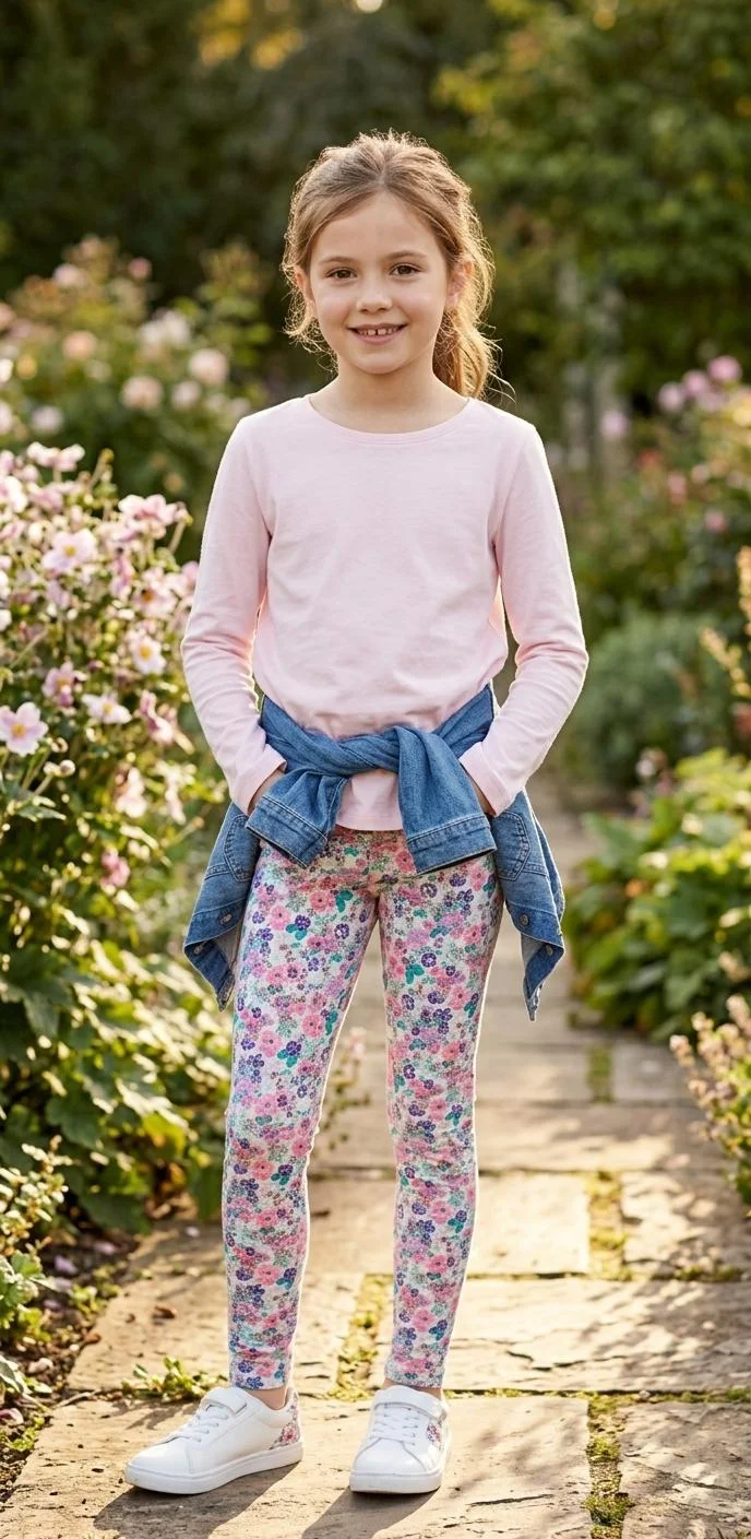 CATFISH GIRLS COLORFUL PATTEREN LEGGINGS FOR SUMMER WEAR