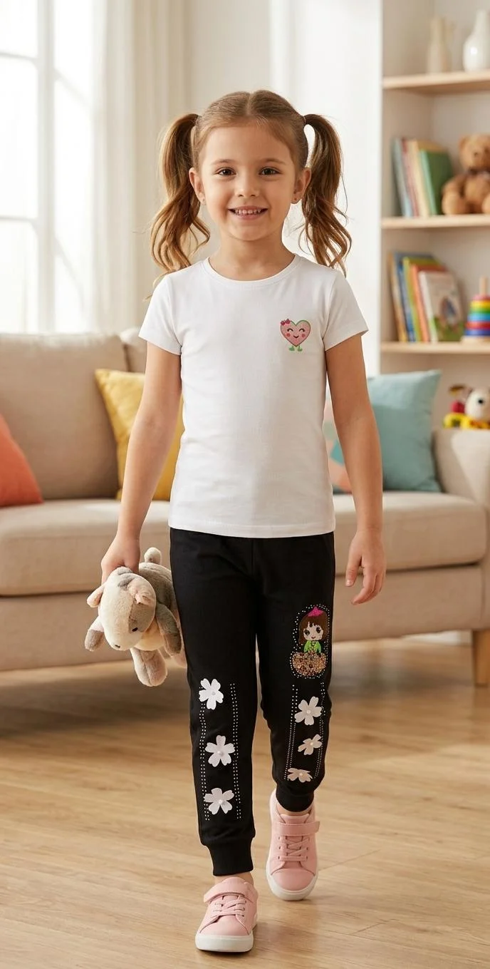 SAJREE GIRLS BLACK TROUSERS FOR SUMMER WEAR