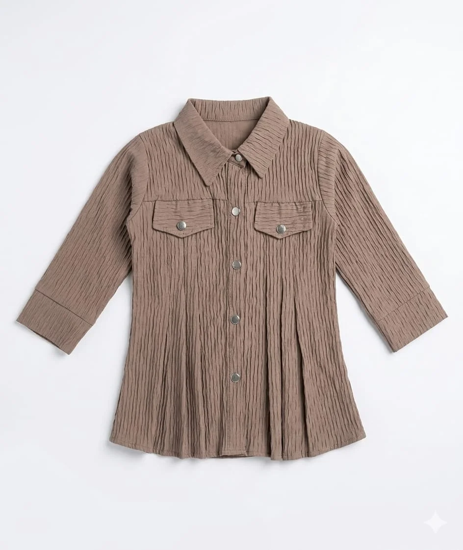 FT9 CLOTHING GIRLS LONG SLEEVED DOWN SHIRT FOR SUMMER WEAR