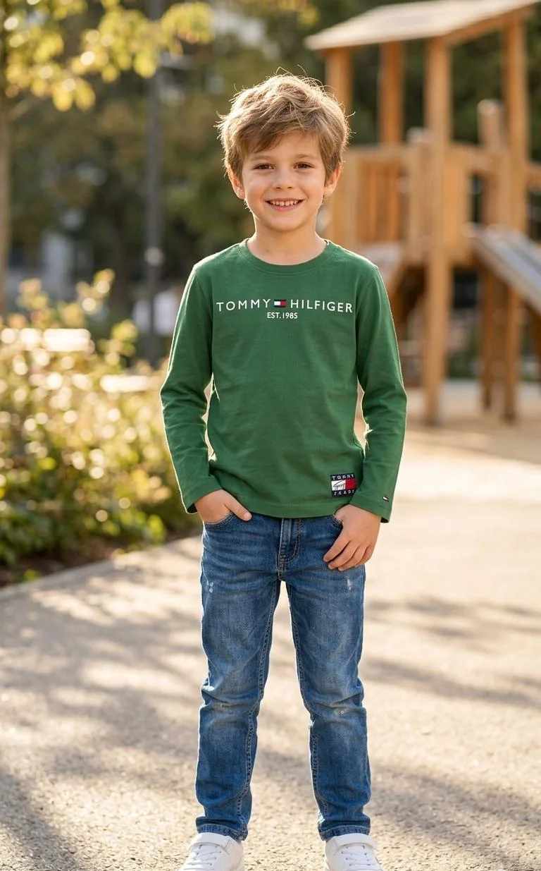 TOMMY HILFIGER BOYS FULL COTTON T-SHIRTS FOR SUMMER WEAR