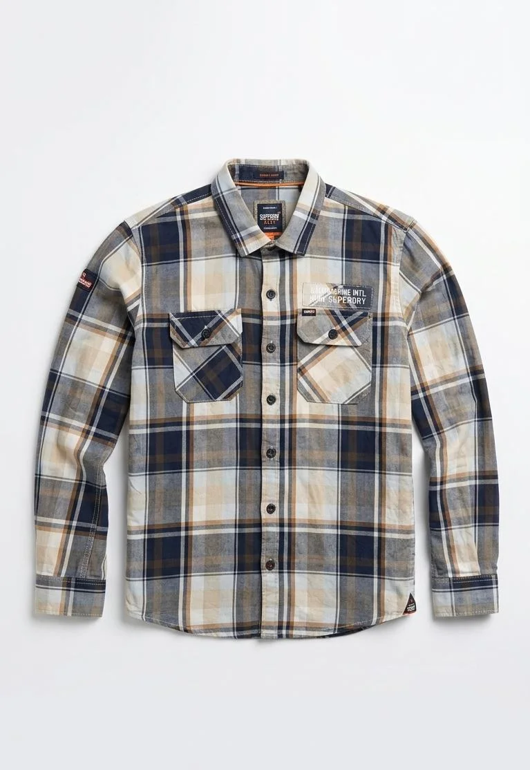 SUPERDRY BOYS DUAL CHEST POCKETS SHIRT FOR SUMMER WEAR